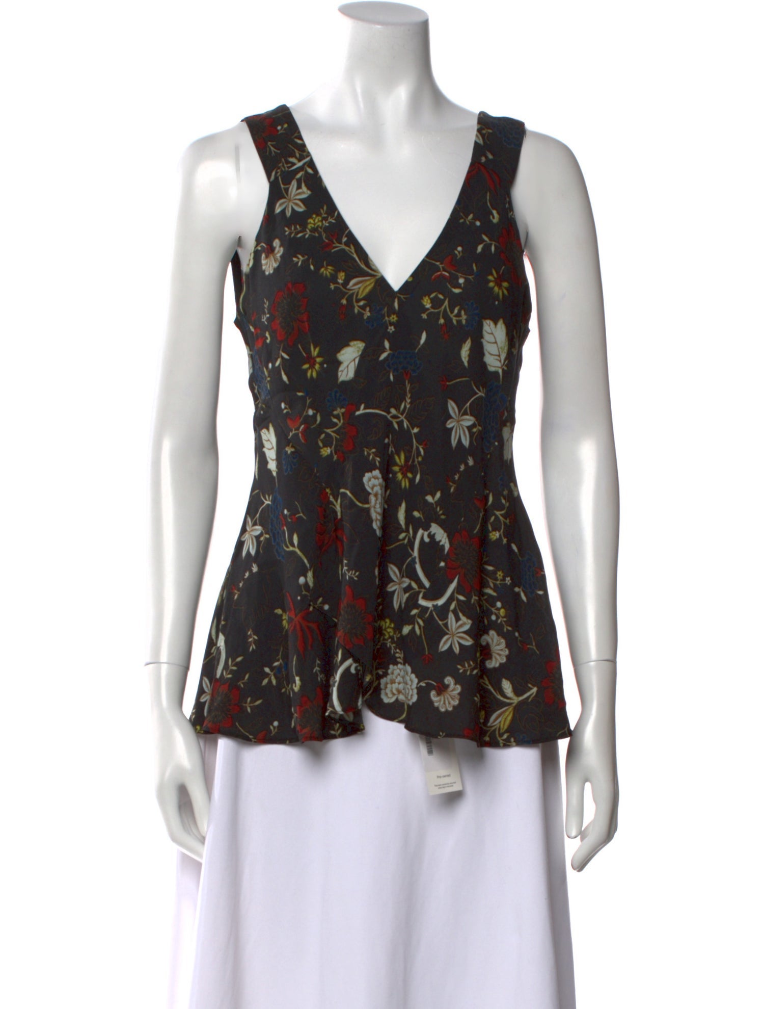 A.L.C. Silk Floral Print Top