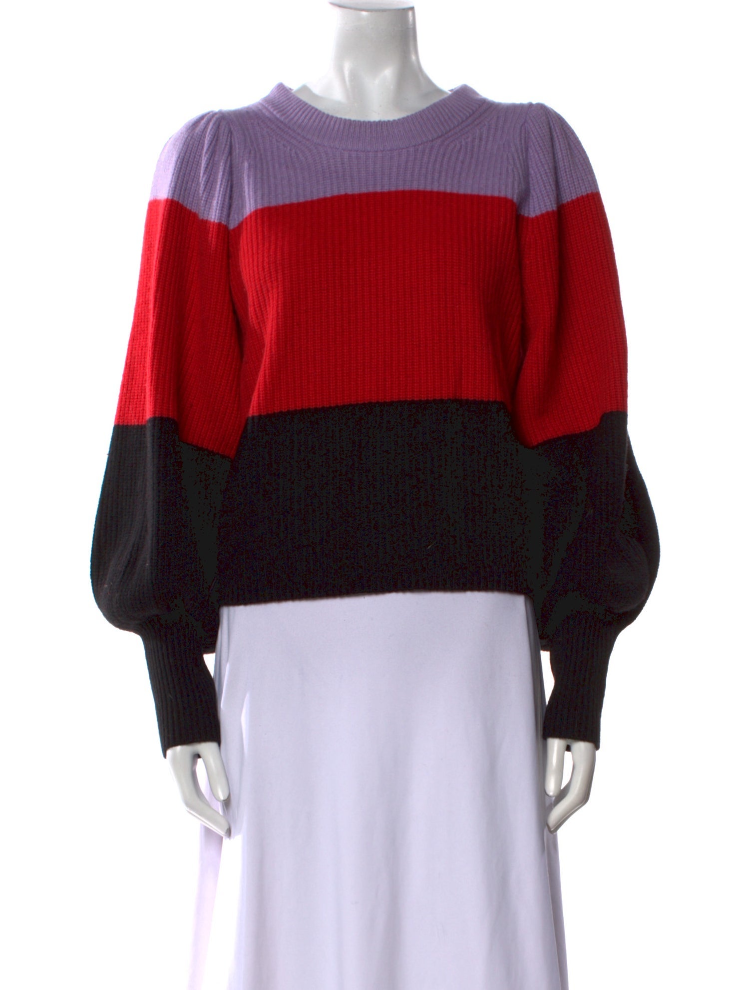A.L.C. Striped Bateau Neckline Sweater
