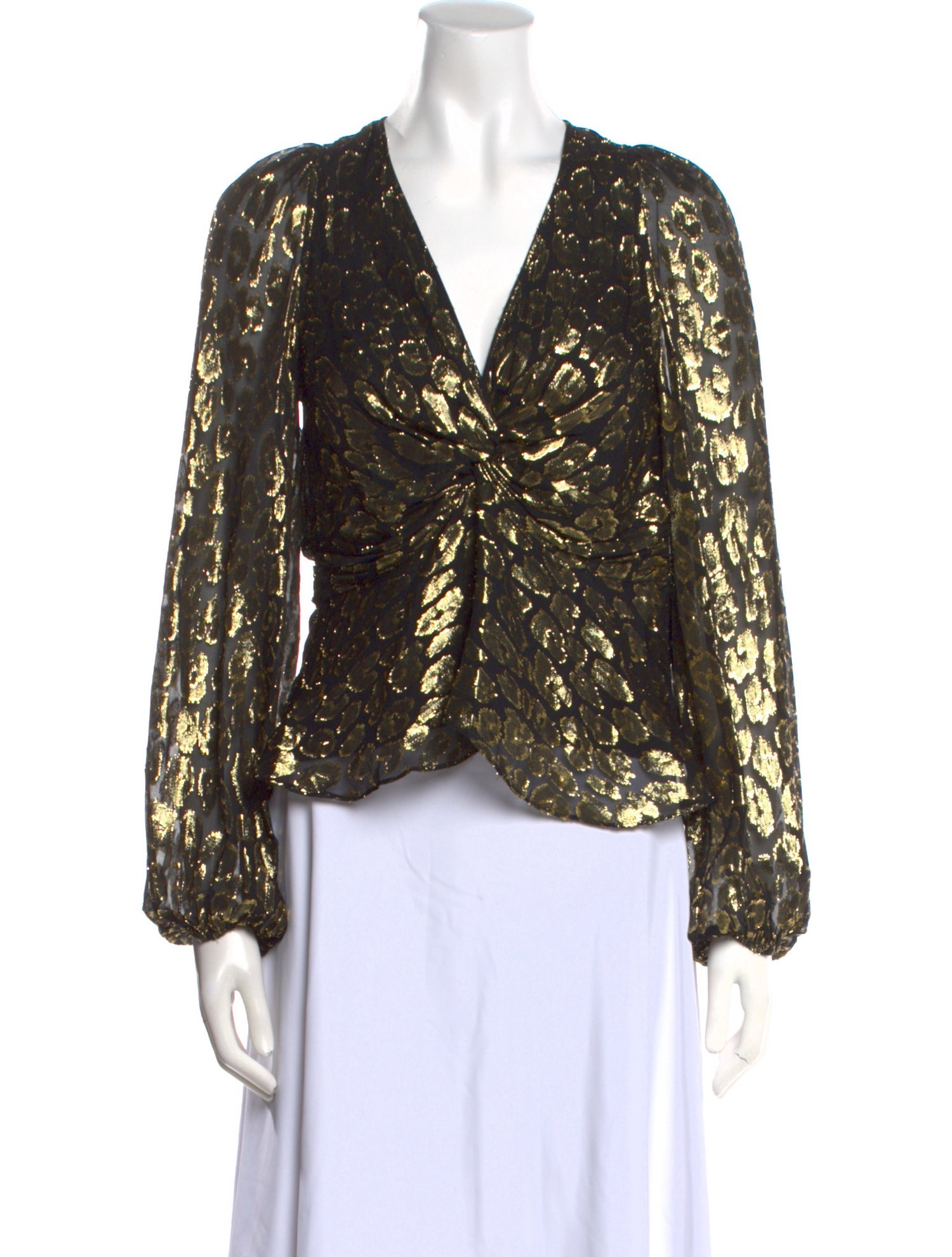 A.L.C. Silk Floral Print Blouse