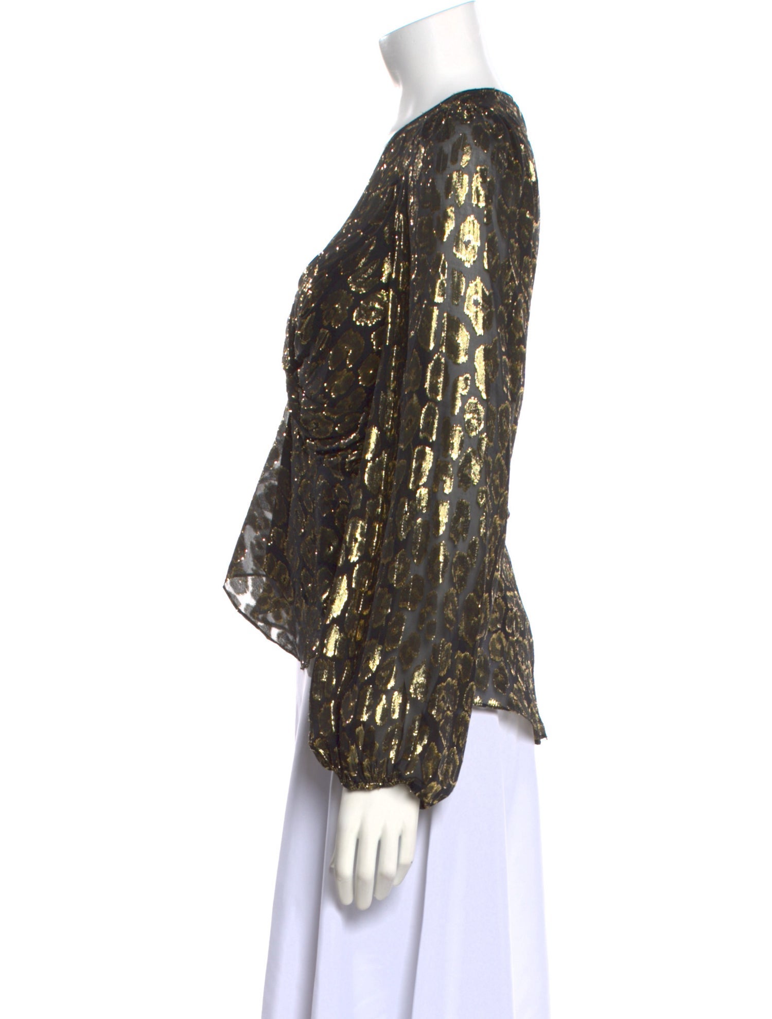 A.L.C. Silk Floral Print Blouse