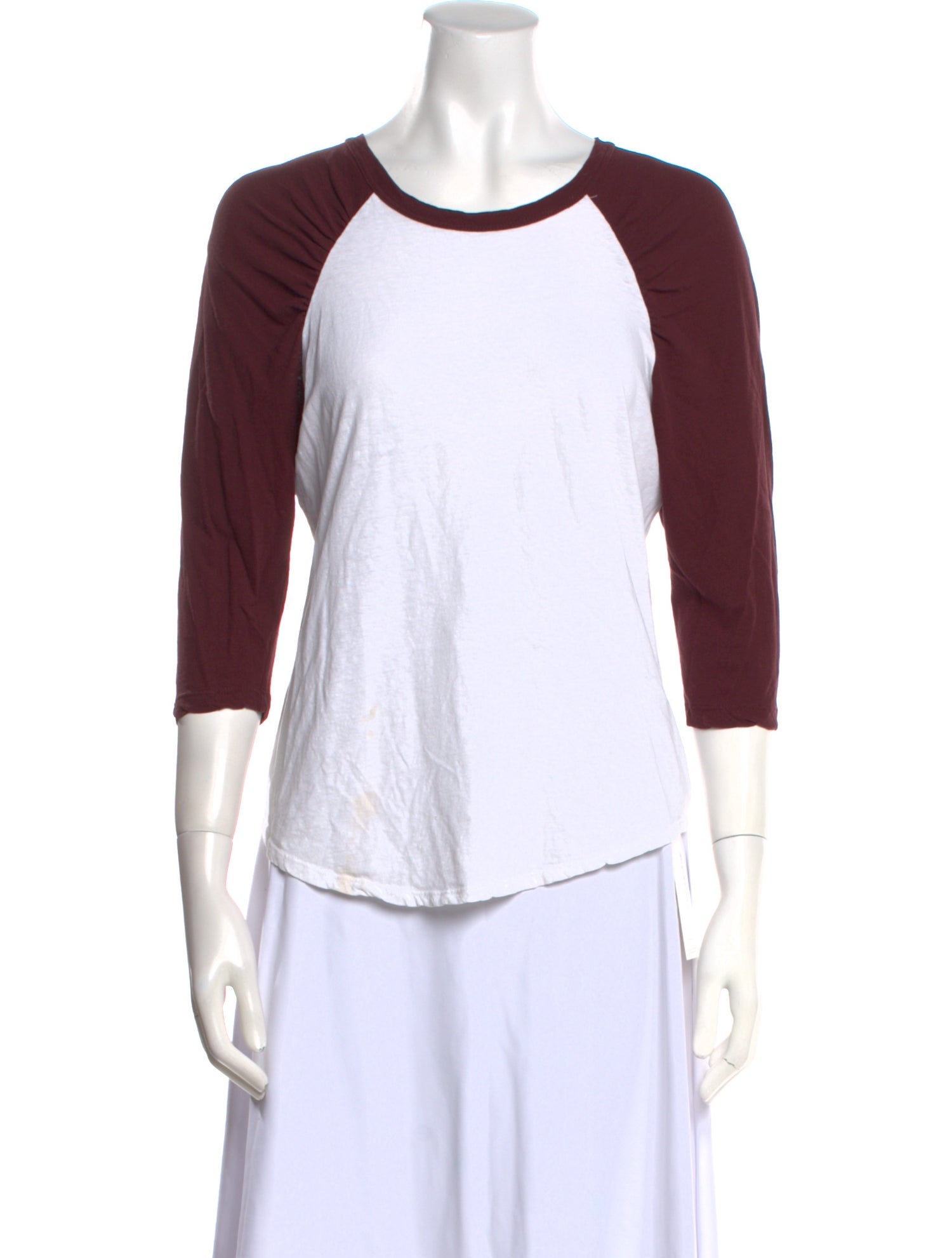 A.L.C. Colorblock Pattern Crew Neck T-Shirt