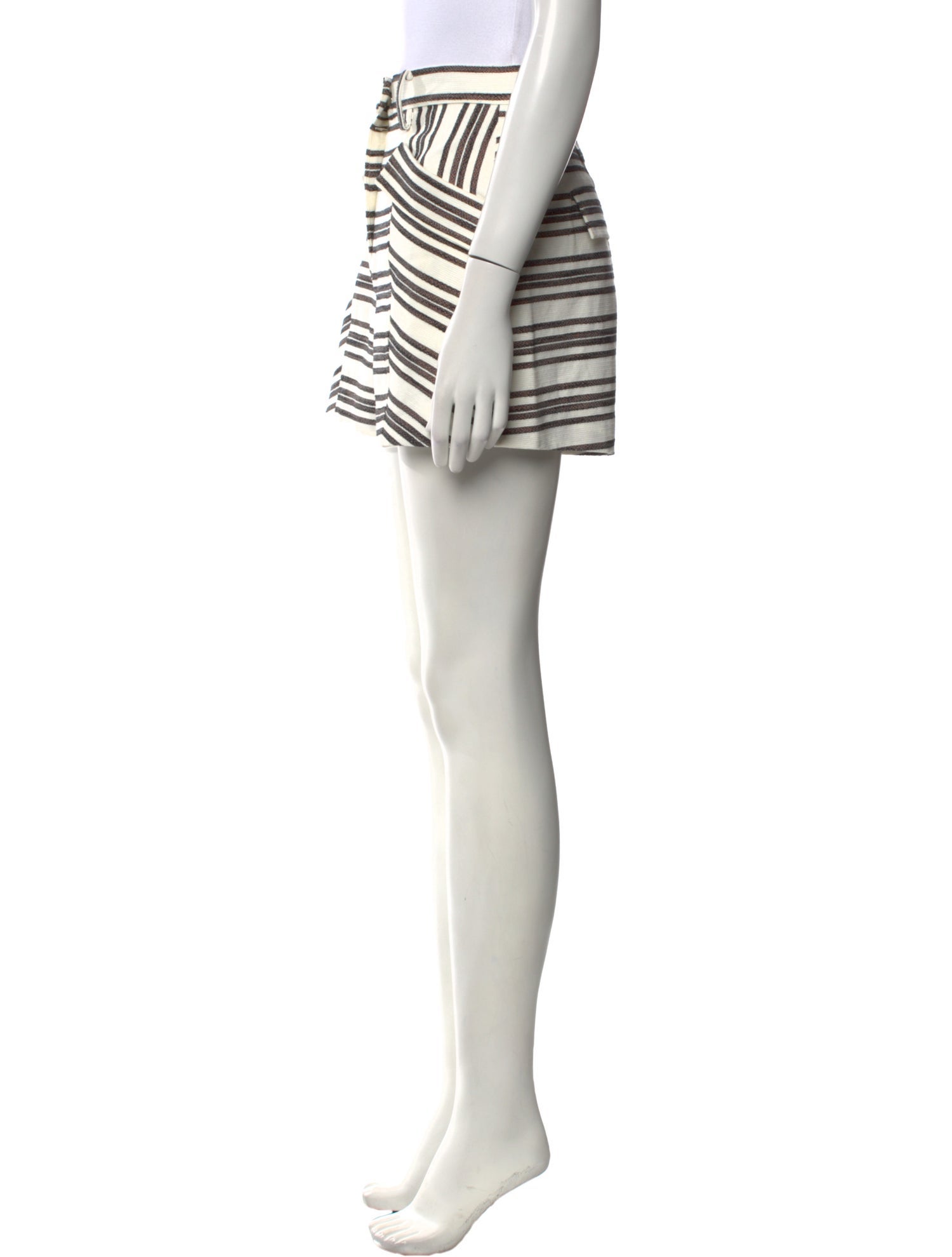 A.L.C. Striped Mini Shorts