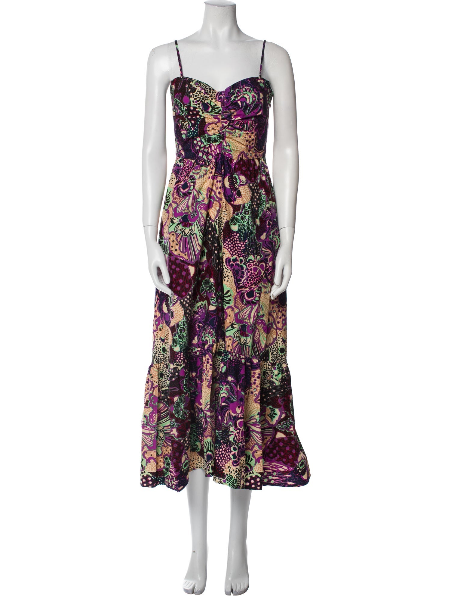 A.L.C. Floral Print Midi Length Dress