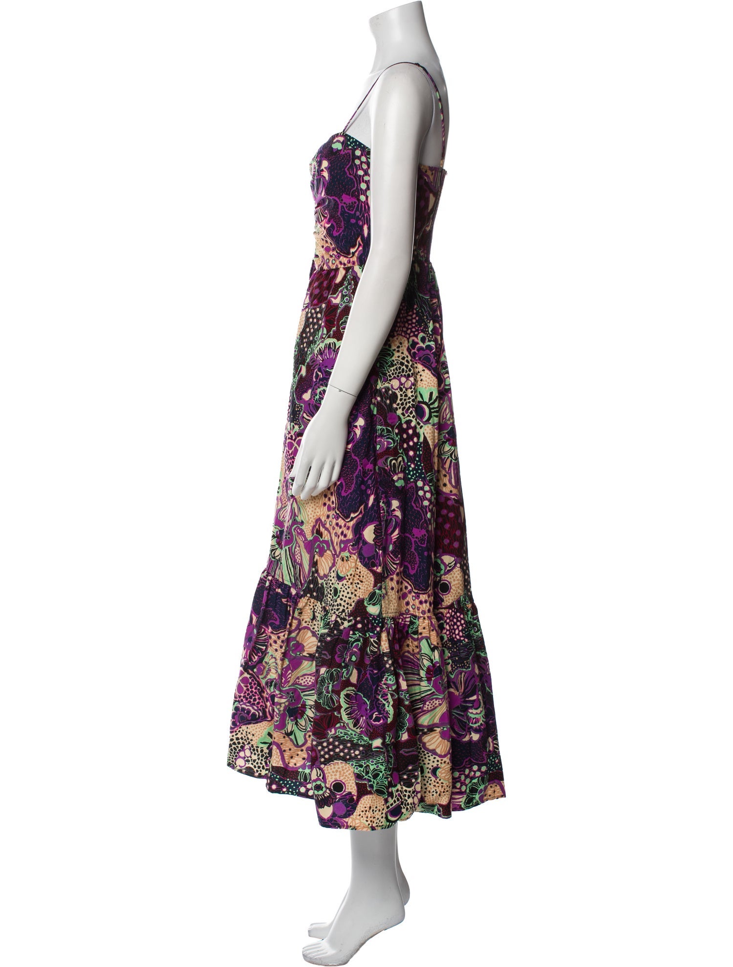 A.L.C. Floral Print Midi Length Dress