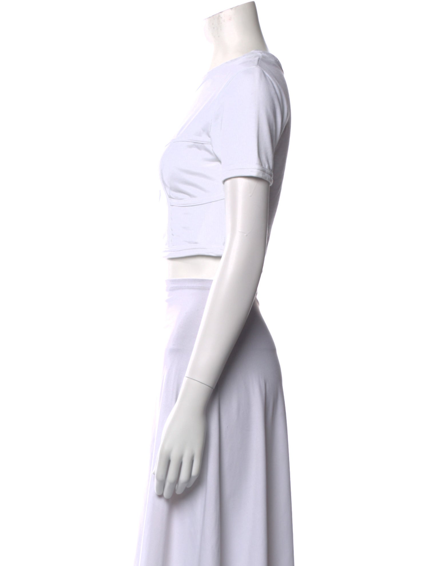 A.L.C. Crew Neck Short Sleeve Crop Top