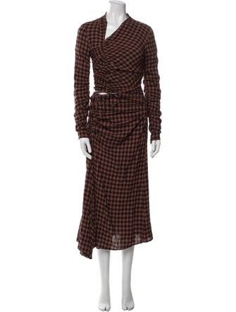 A.L.C. Plaid Print Ruffle Embellishment Skirt Set