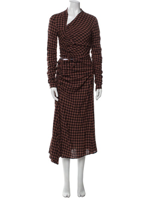 A.L.C. Plaid Print Ruffle Embellishment Skirt Set
