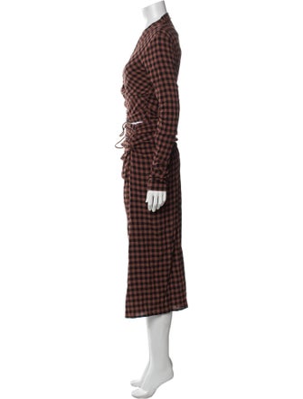 A.L.C. Plaid Print Ruffle Embellishment Skirt Set