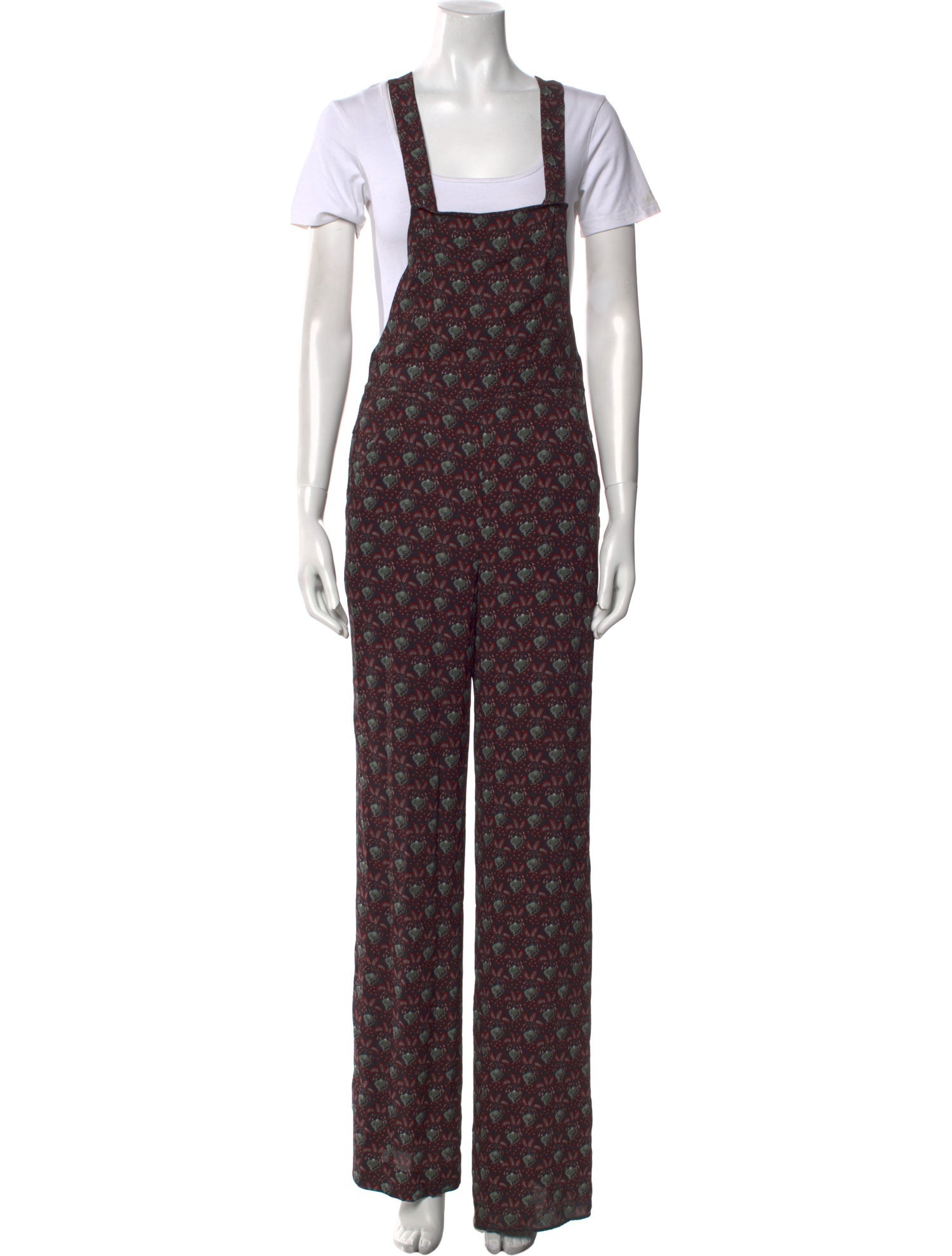 A.L.C. Silk Floral Print Jumpsuit