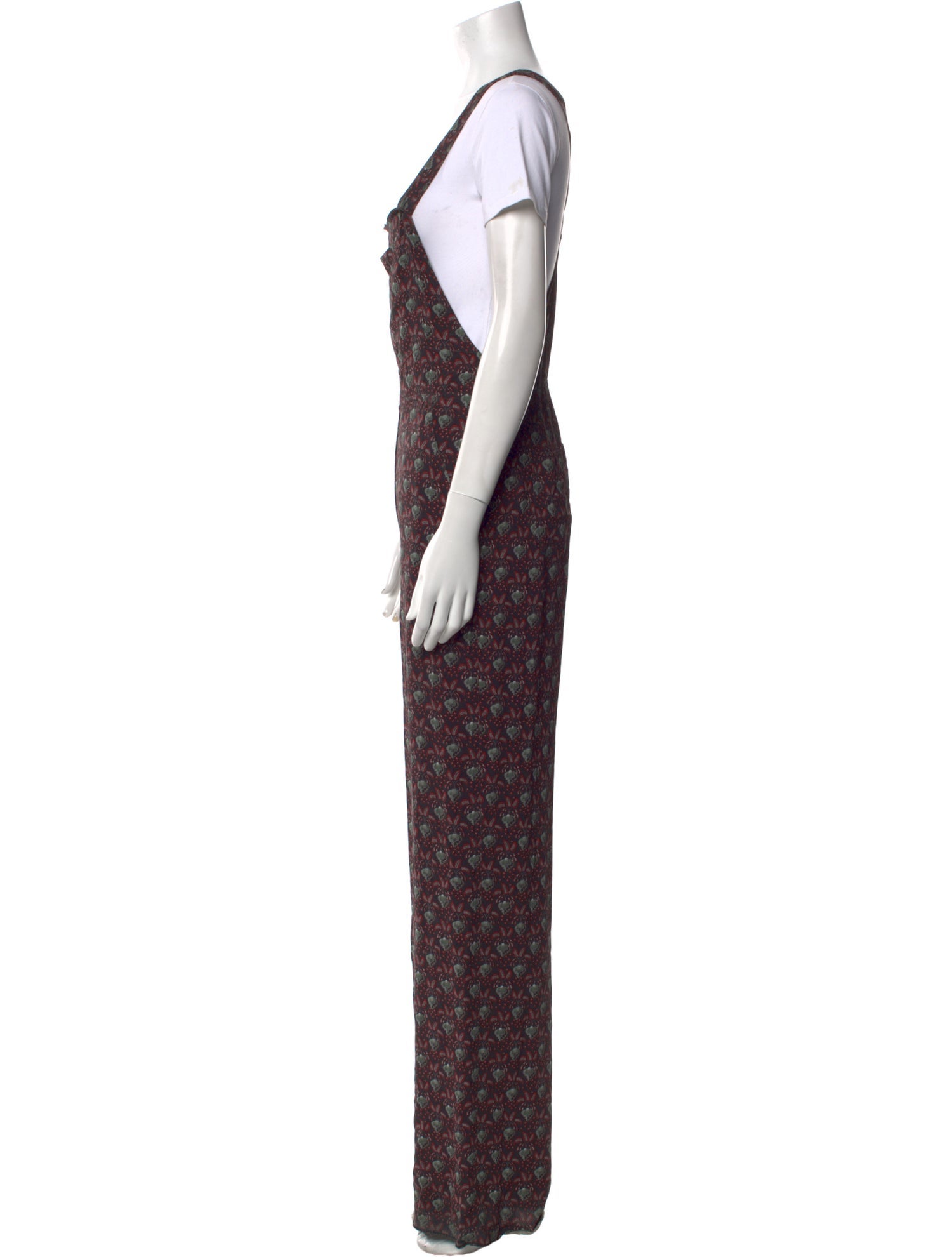 A.L.C. Silk Floral Print Jumpsuit