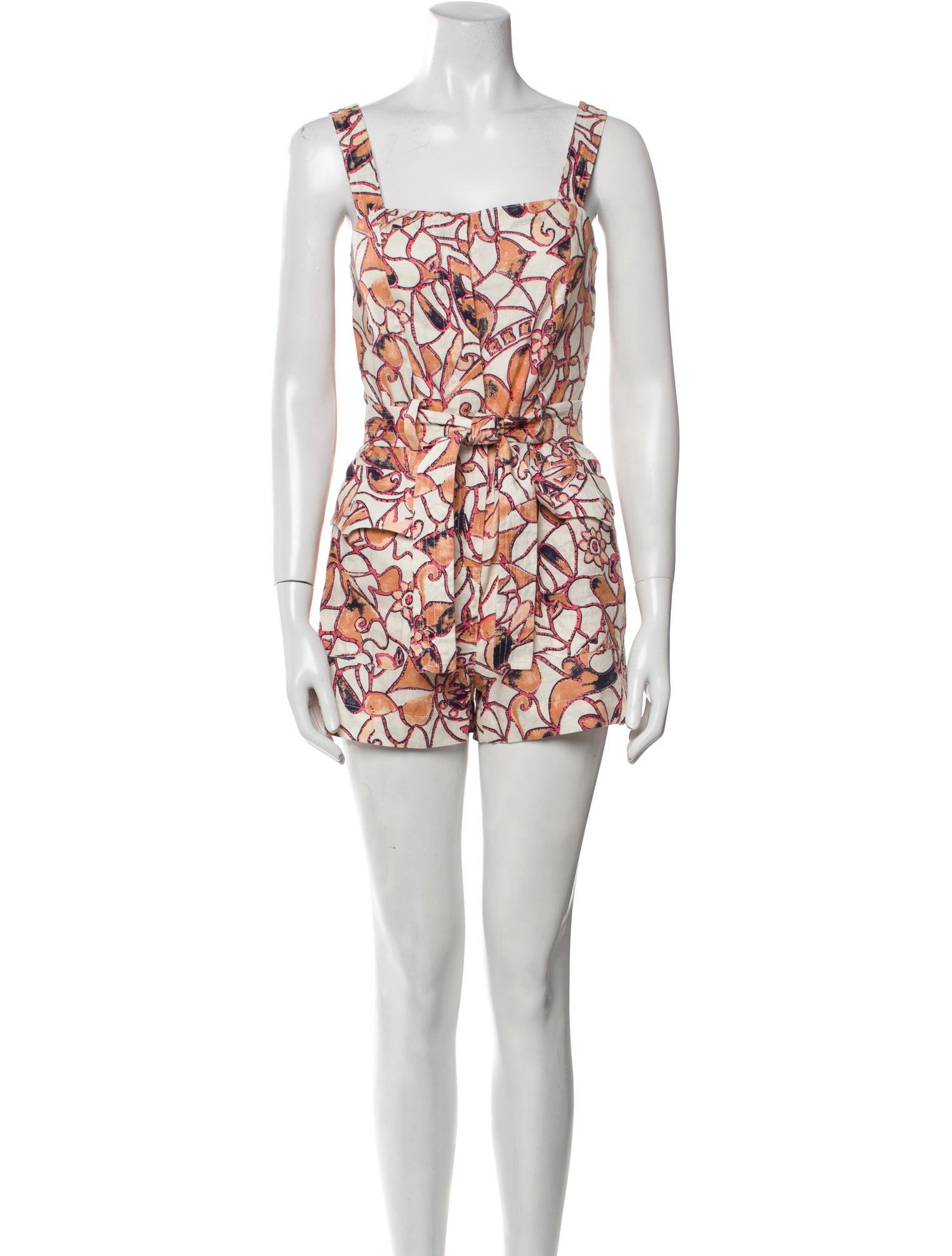 A.L.C. Linen Printed Romper