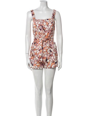 A.L.C. Linen Printed Romper