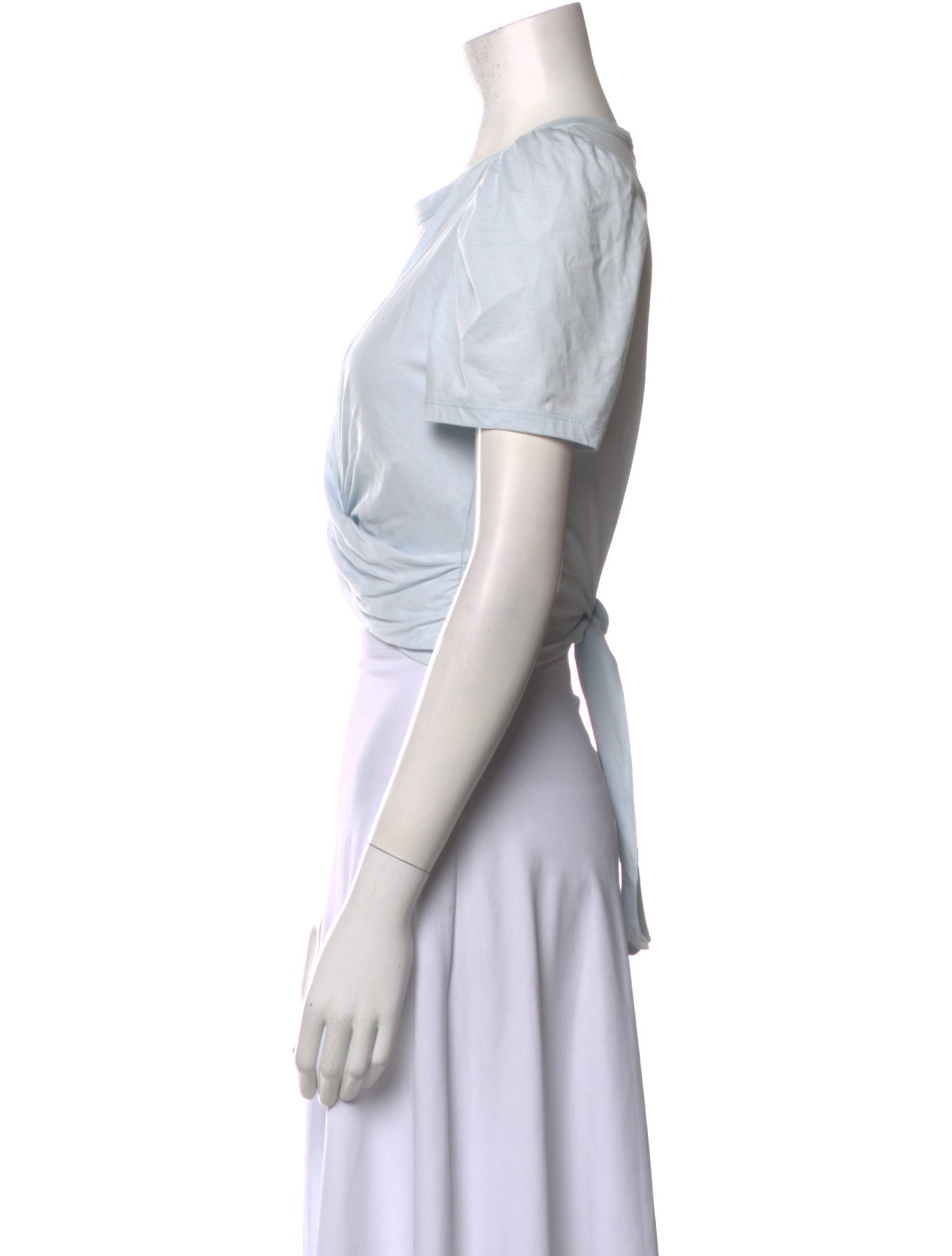 A.L.C. Bateau Neckline Short Sleeve Crop Top