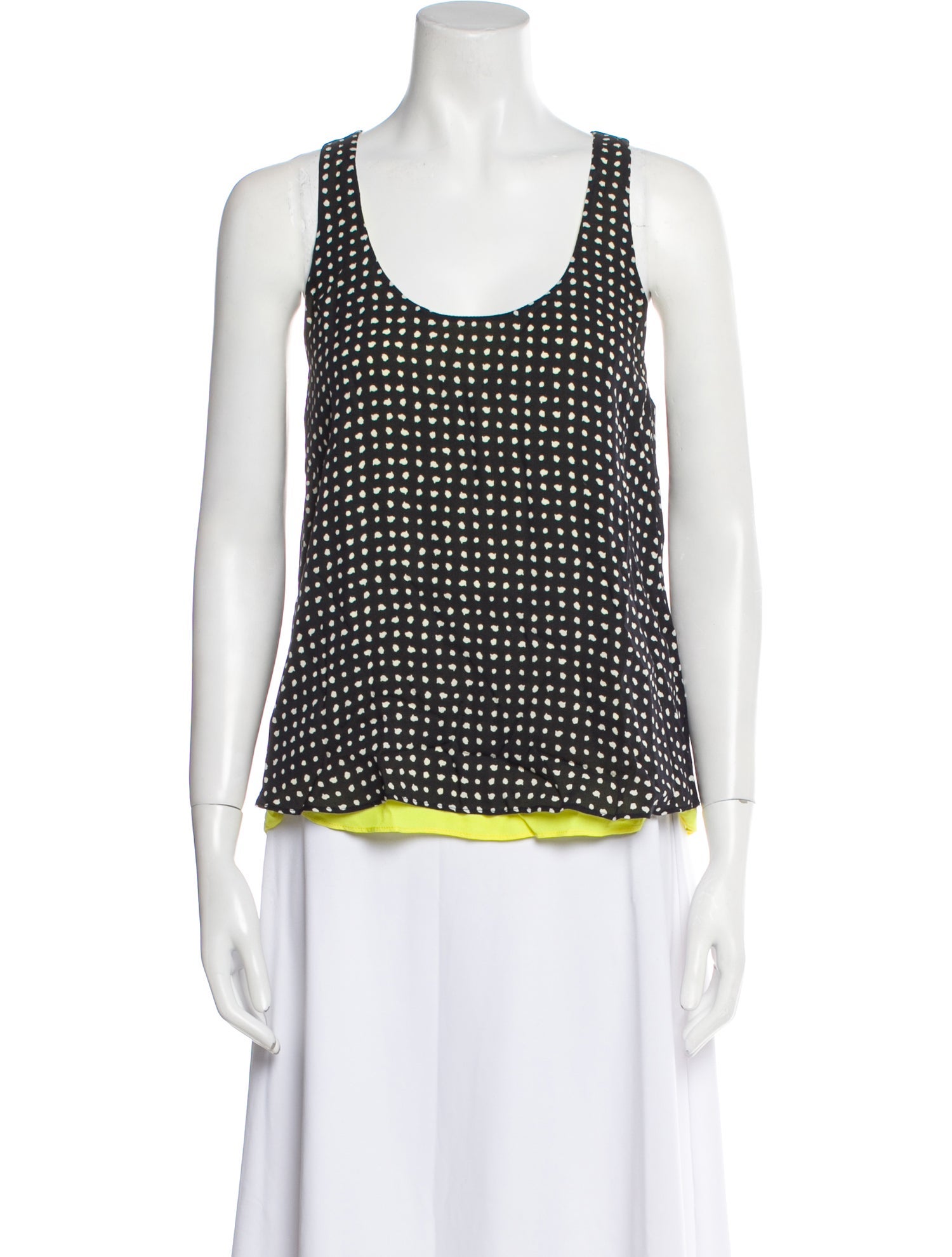 A.L.C. Silk Polka Dot Print Top