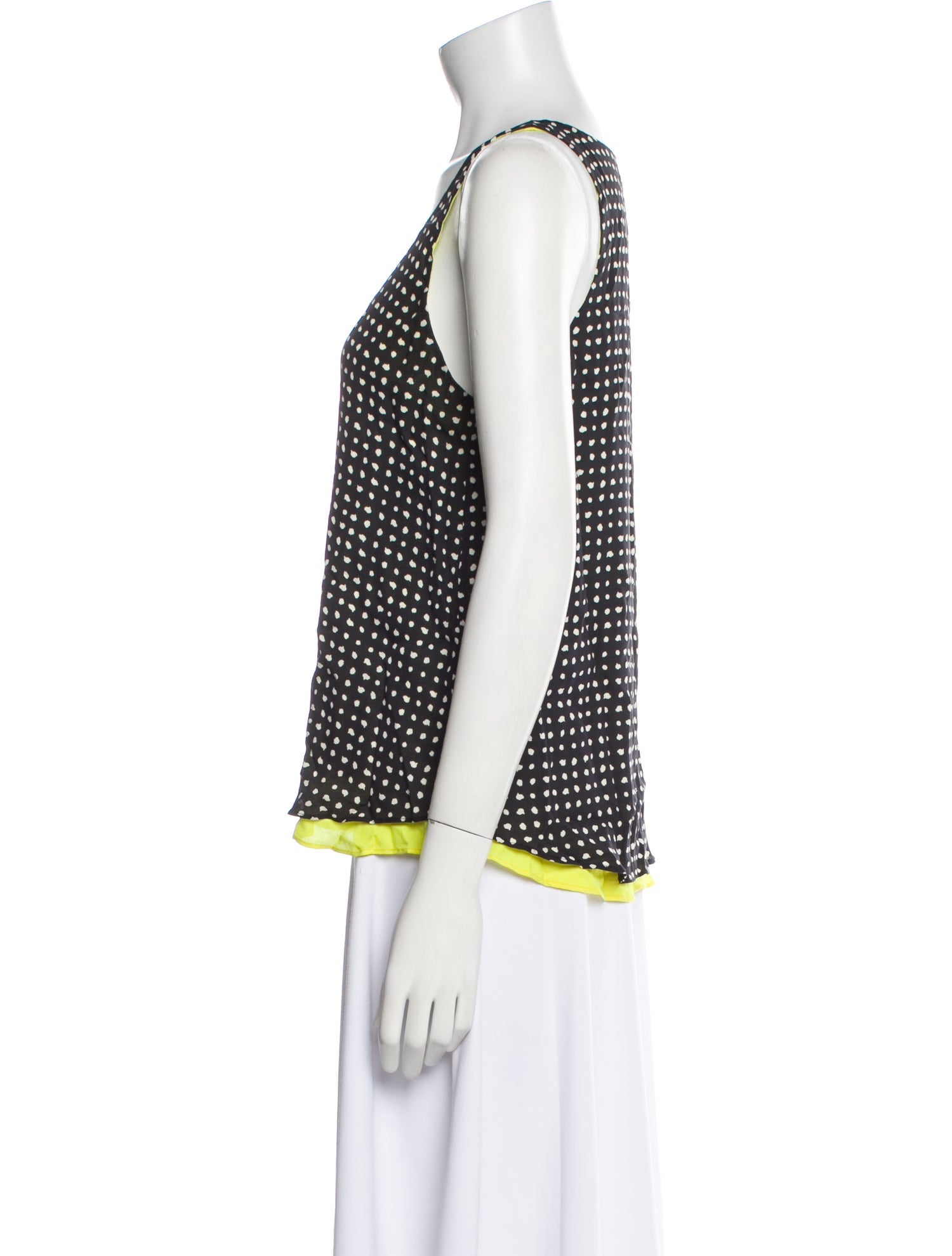 A.L.C. Silk Polka Dot Print Top