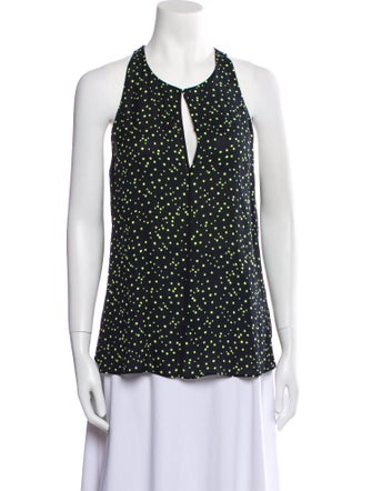 A.L.C. Silk Polka Dot Print Blouse