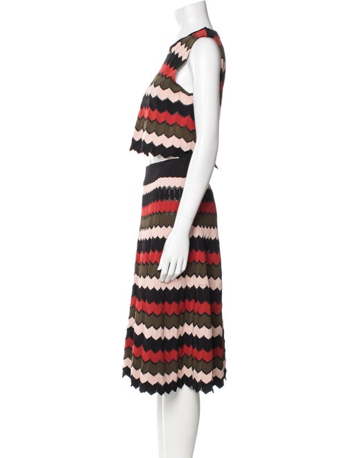 A.L.C. Striped Scalloped Accent Skirt Set