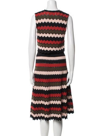 A.L.C. Striped Scalloped Accent Skirt Set