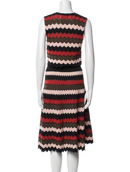 A.L.C. Striped Scalloped Accent Skirt Set