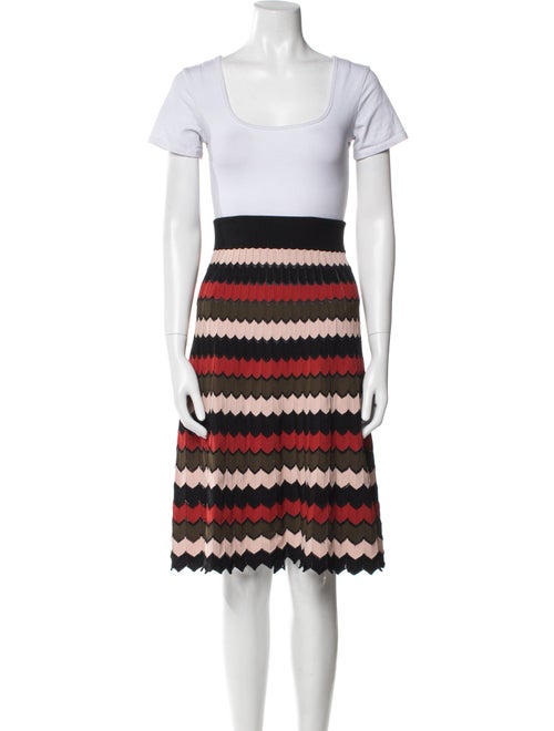 A.L.C. Striped Scalloped Accent Skirt Set
