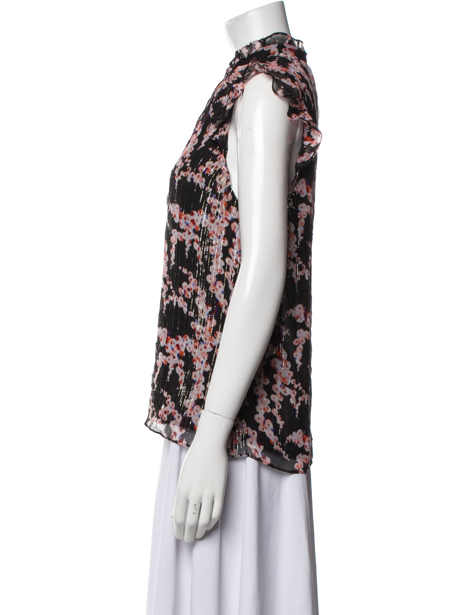 A.L.C. Silk Floral Print Blouse