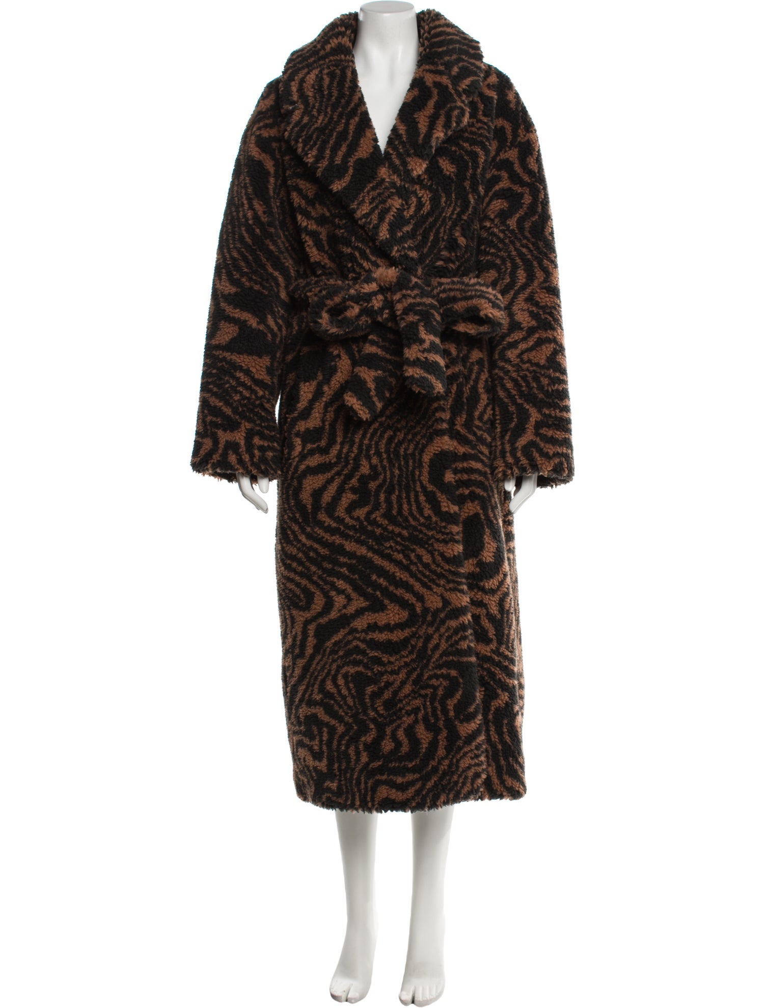 A.L.C. Animal Print Faux Fur Coat