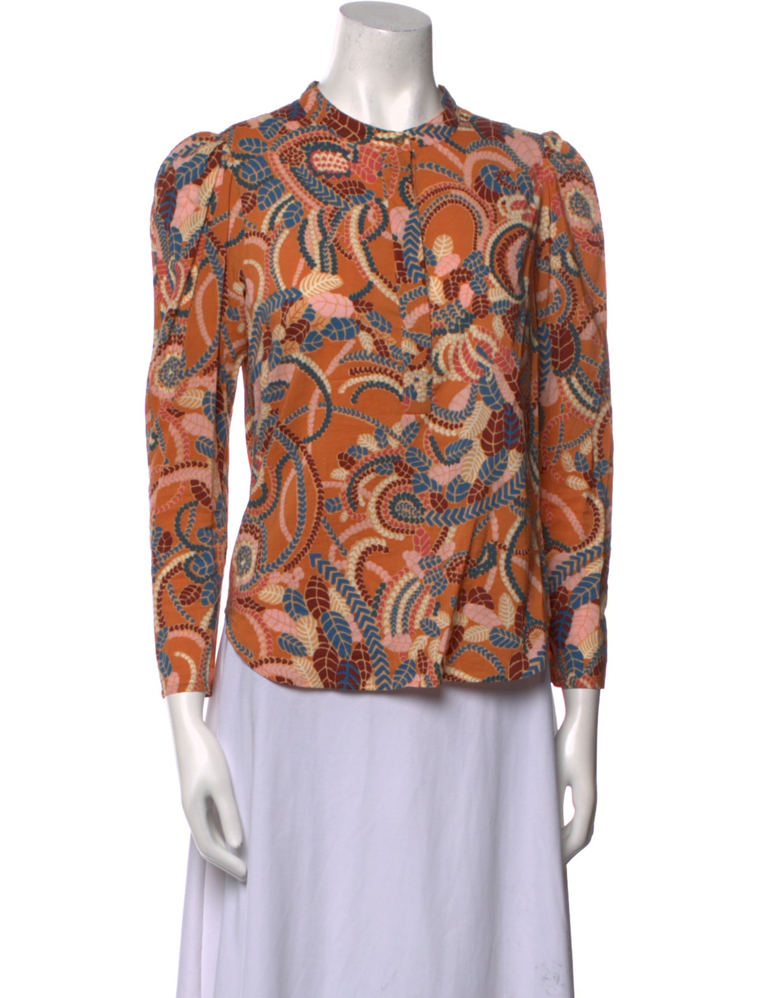 A.L.C. Printed Crew Neck Blouse