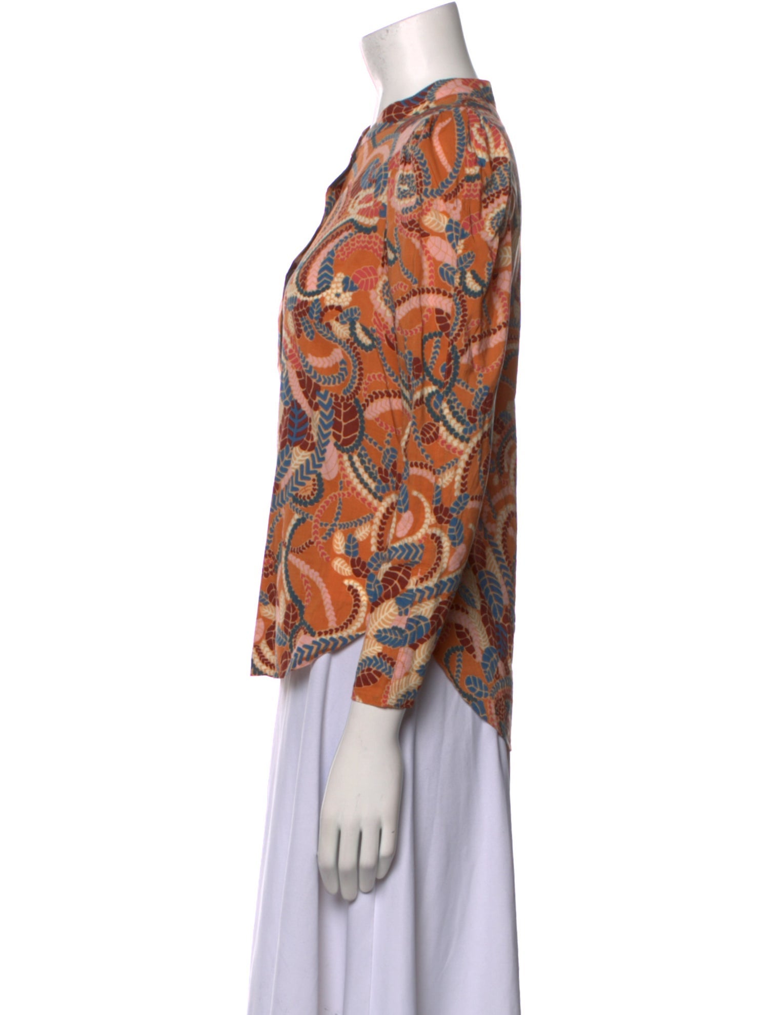 A.L.C. Printed Crew Neck Blouse