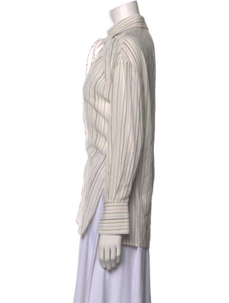 A.L.C. Striped Long Sleeve Button-Up Top