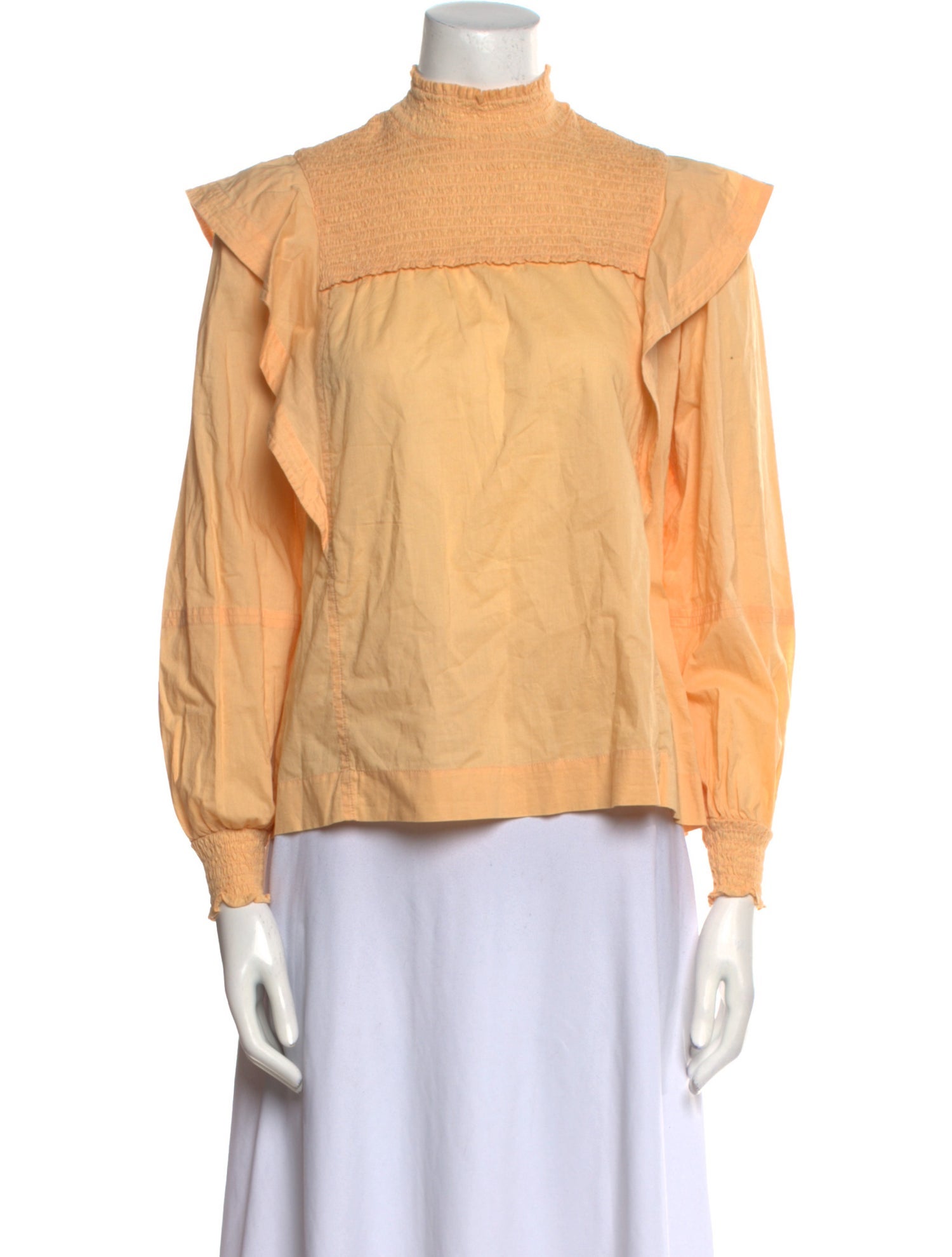 A.L.C. Mock Neck Long Sleeve Blouse