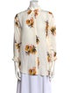 A.L.C. Silk Floral Print Button-Up Top