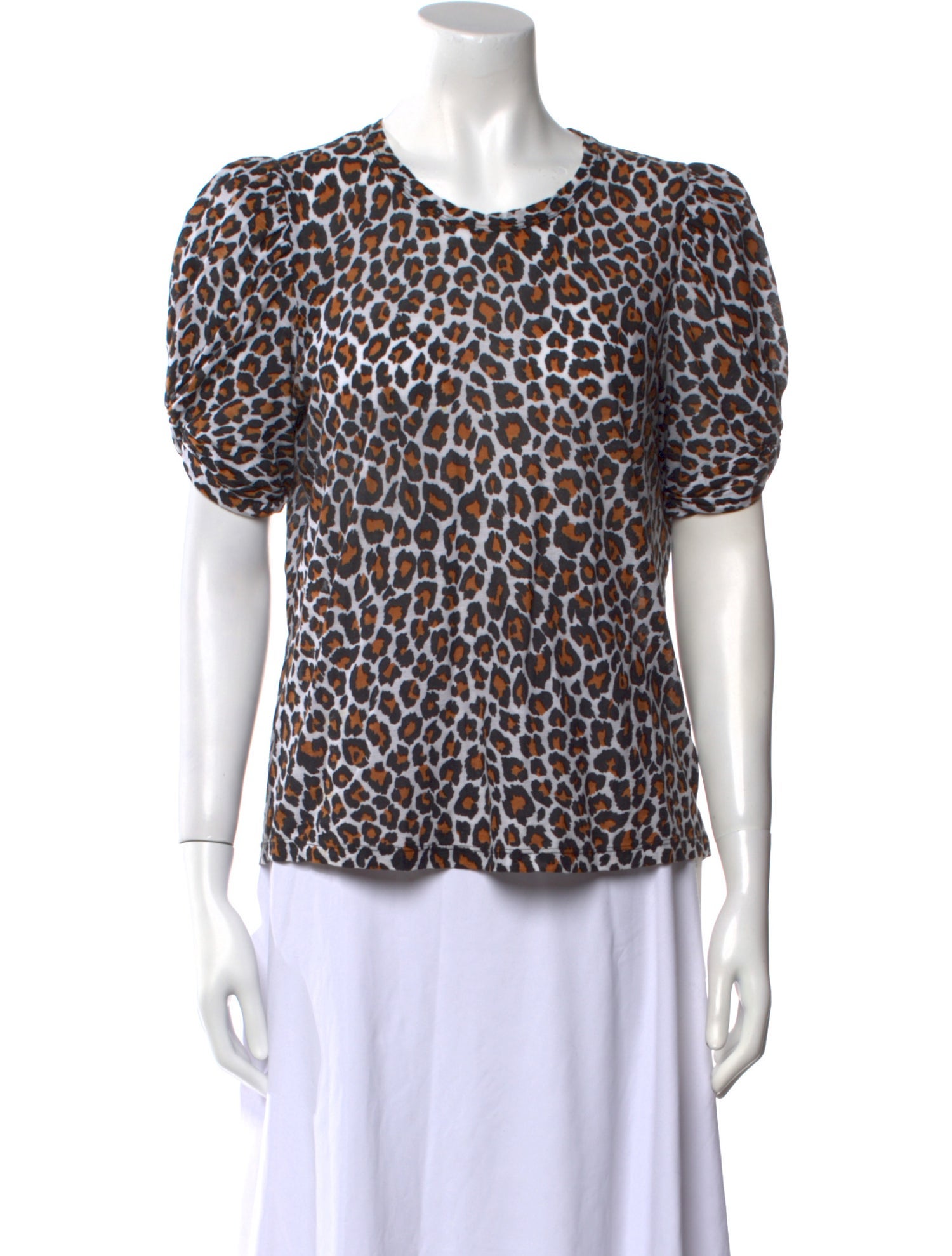 A.L.C. Animal Print Crew Neck T-Shirt
