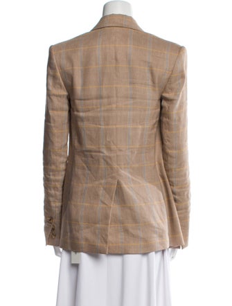 A.L.C. Linen Plaid Print Blazer