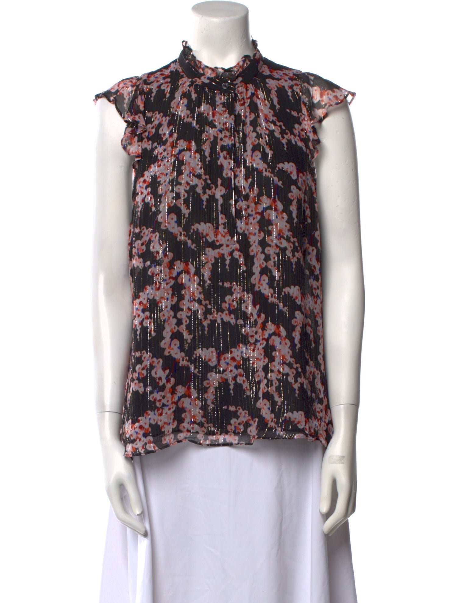 A.L.C. Silk Floral Print Blouse