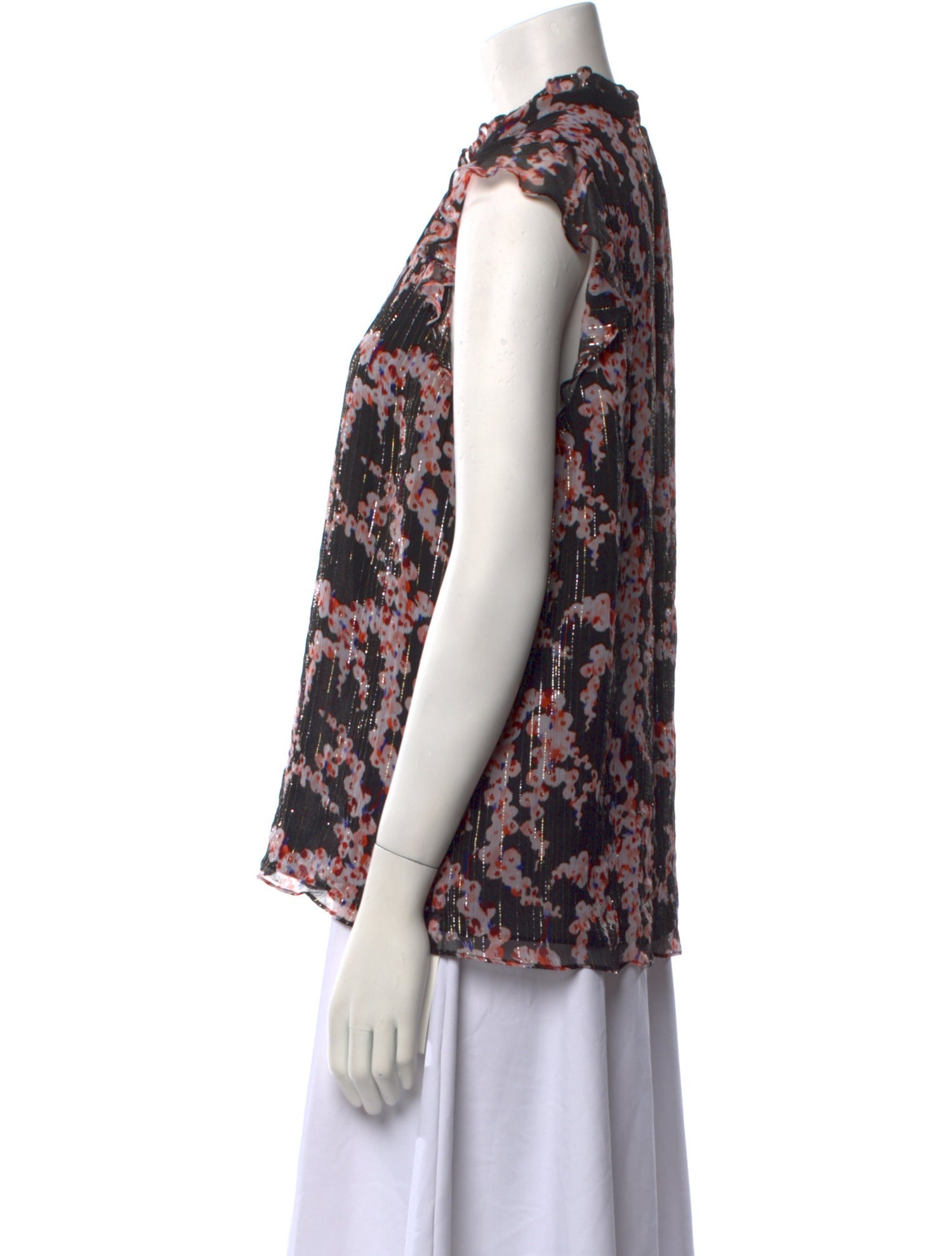 A.L.C. Silk Floral Print Blouse