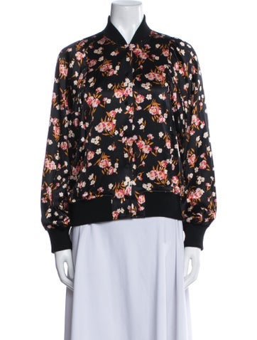 A.l.c. Jackets Silk Floral Print Bomber Jacket XS