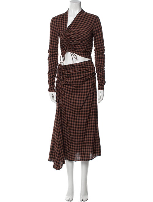 A.L.C. Plaid Print Skirt Set