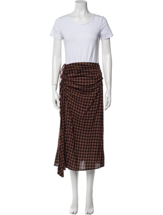A.L.C. Plaid Print Skirt Set