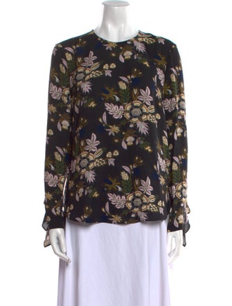 A.L.C. Silk Floral Print Blouse