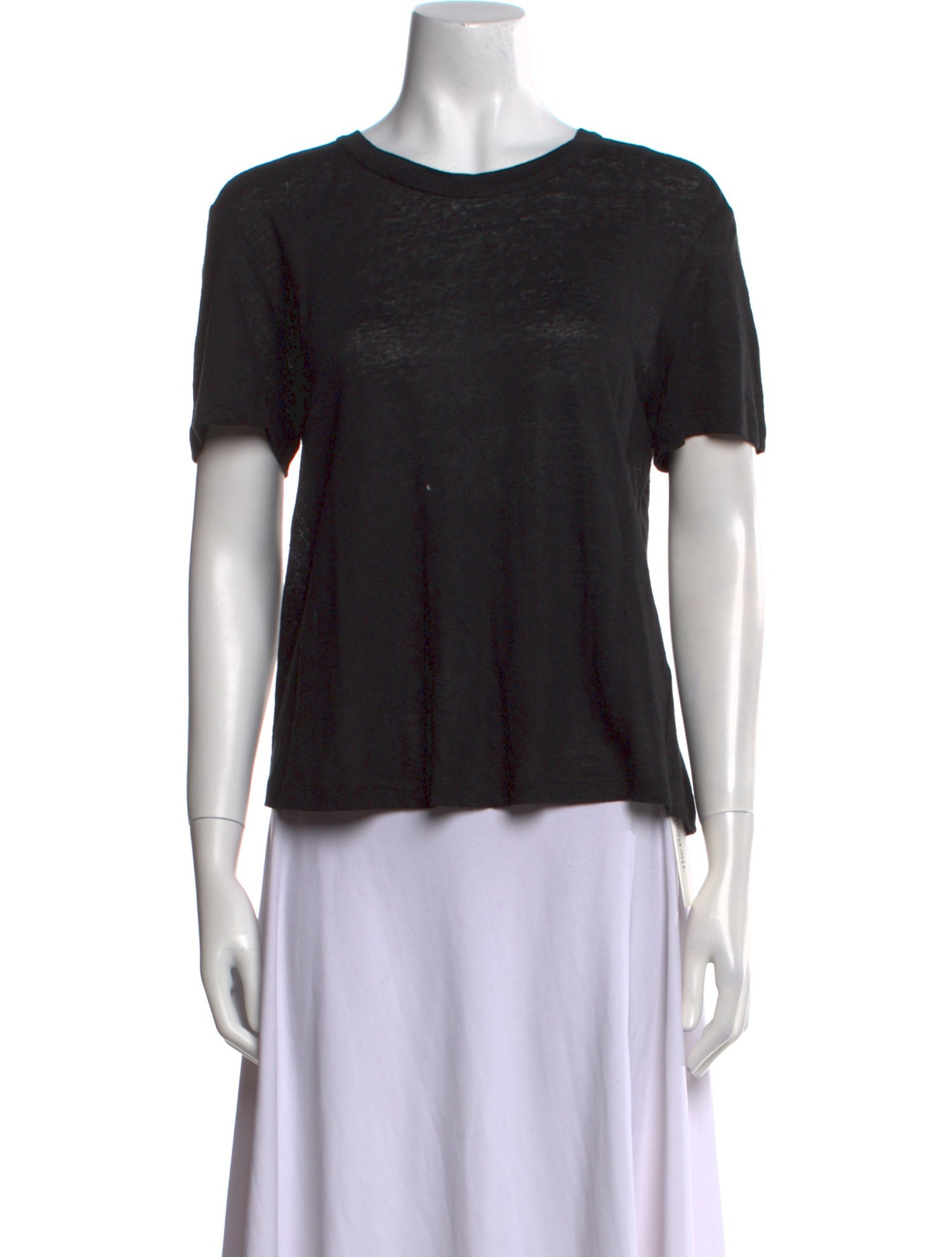 A.L.C. Linen Bateau Neckline T-Shirt