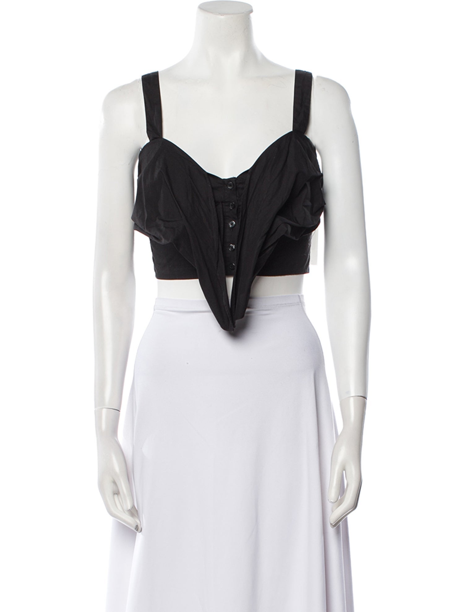 A.L.C. V-Neck Sleeveless Crop Top