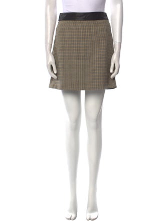 A.L.C. Plaid Print Mini Skirt