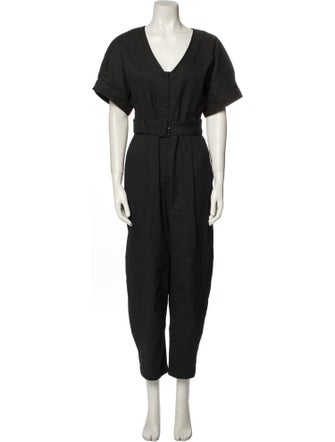 A.L.C. Linen V-Neck Jumpsuit