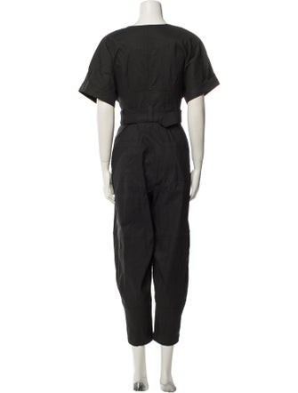 A.L.C. Linen V-Neck Jumpsuit