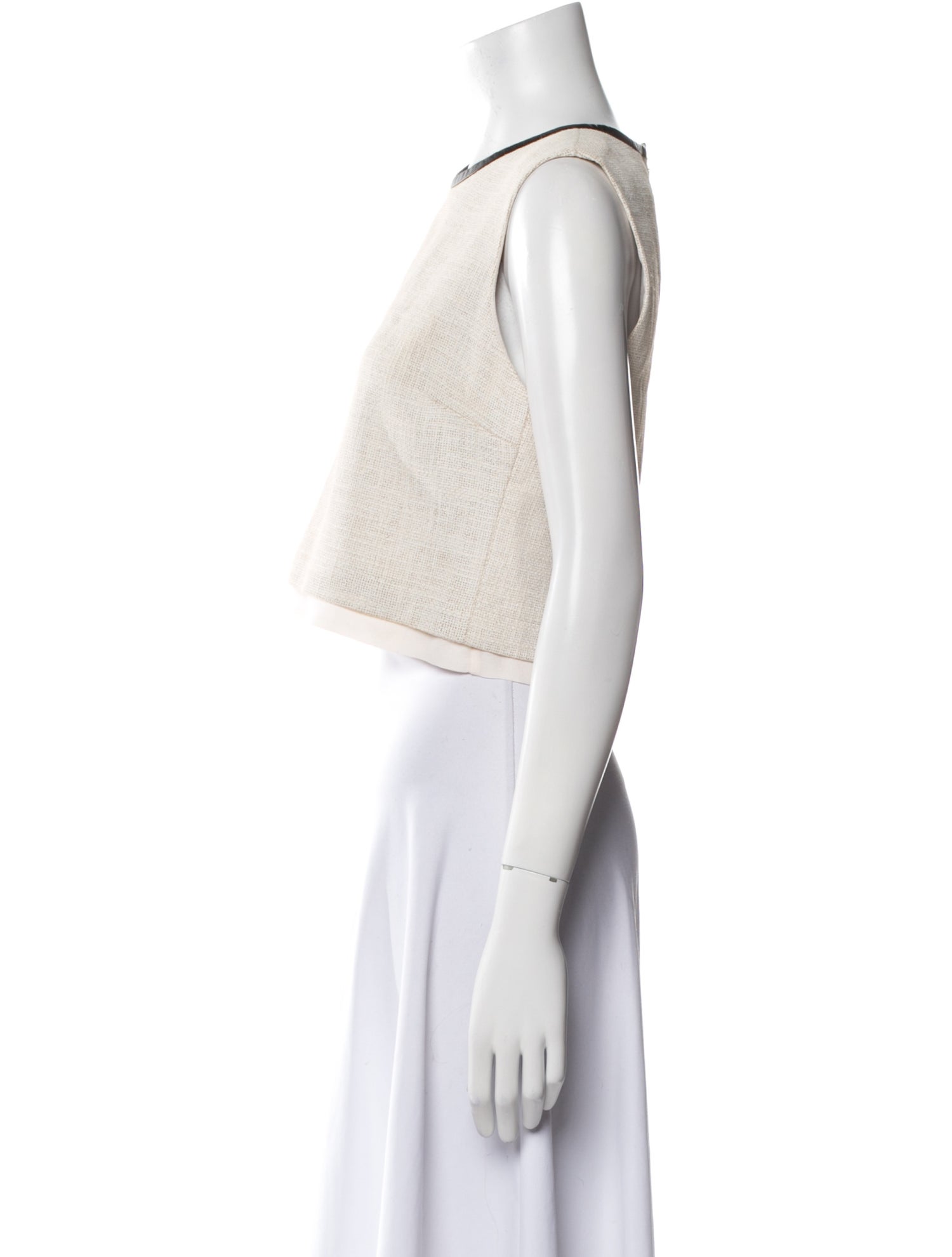 A.L.C. Crew Neck Sleeveless Crop Top