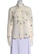 A.L.C. Silk Printed Button-Up Top