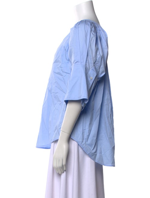 A.L.C. V-Neck Three-Quarter Sleeve Button-Up Top