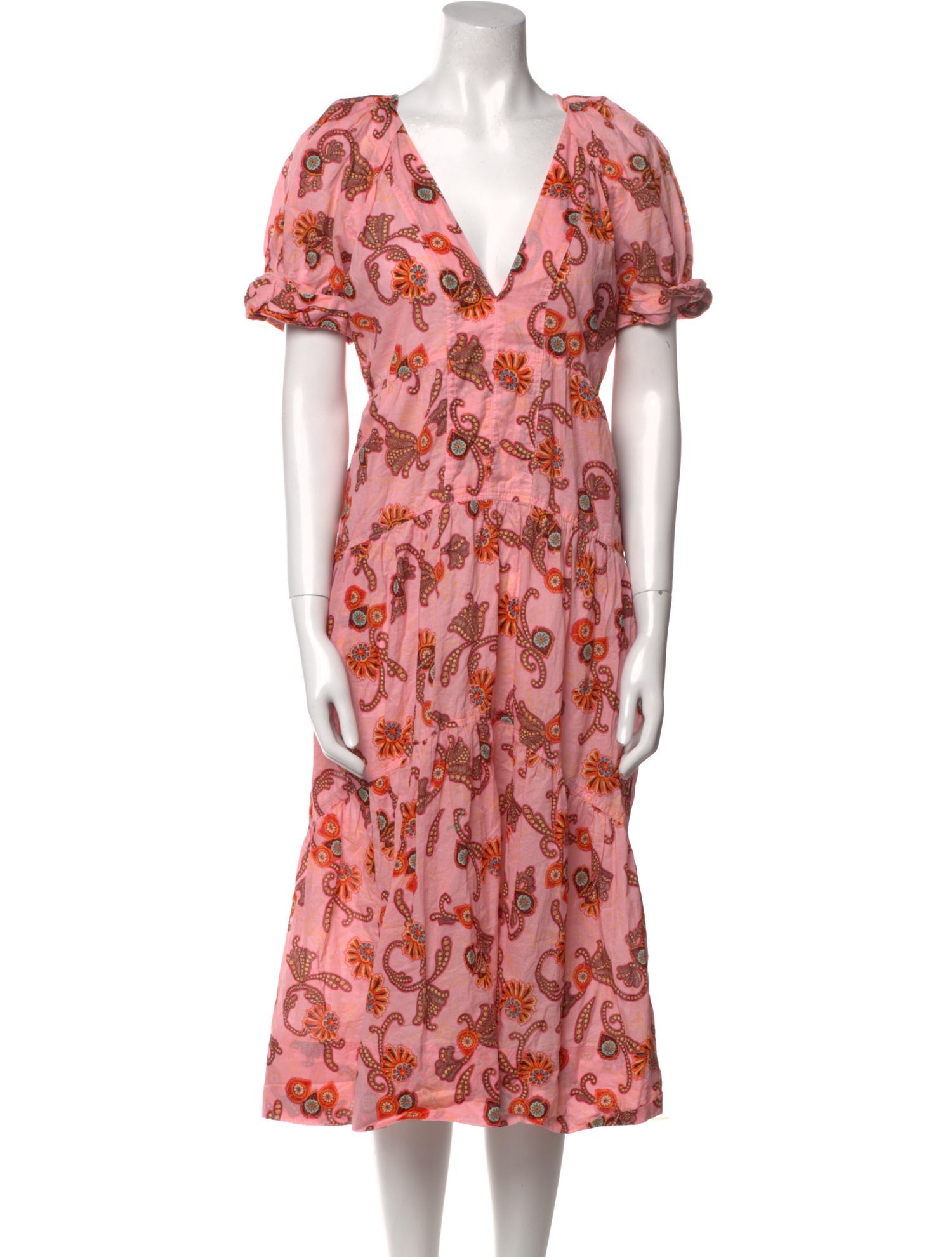 A.L.C. Floral Print Midi Length Dress