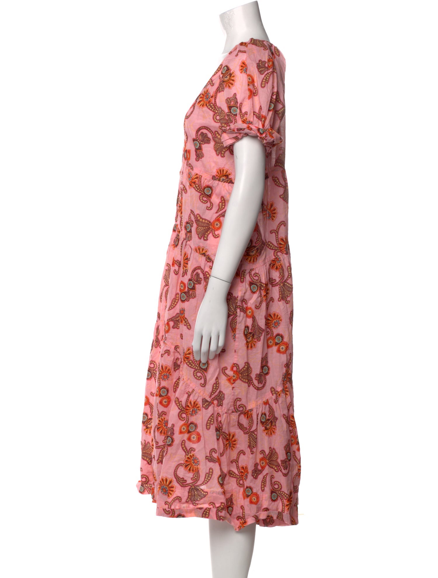 A.L.C. Floral Print Midi Length Dress