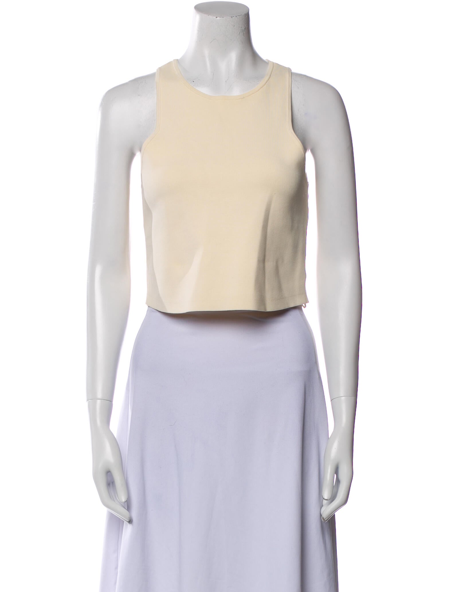 A.L.C. Crew Neck Sleeveless Crop Top